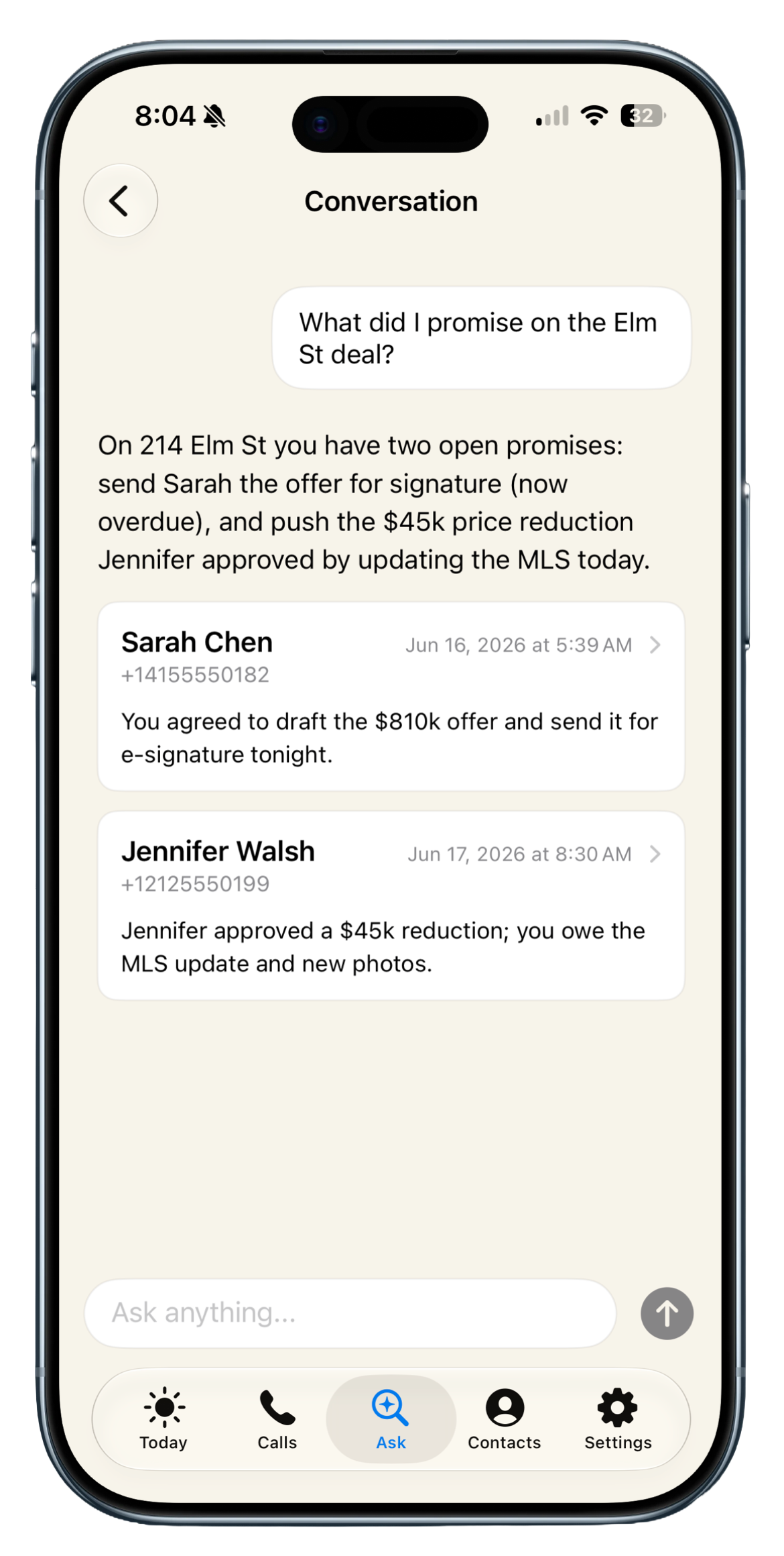 Rimlyn app screen: Search like you think...